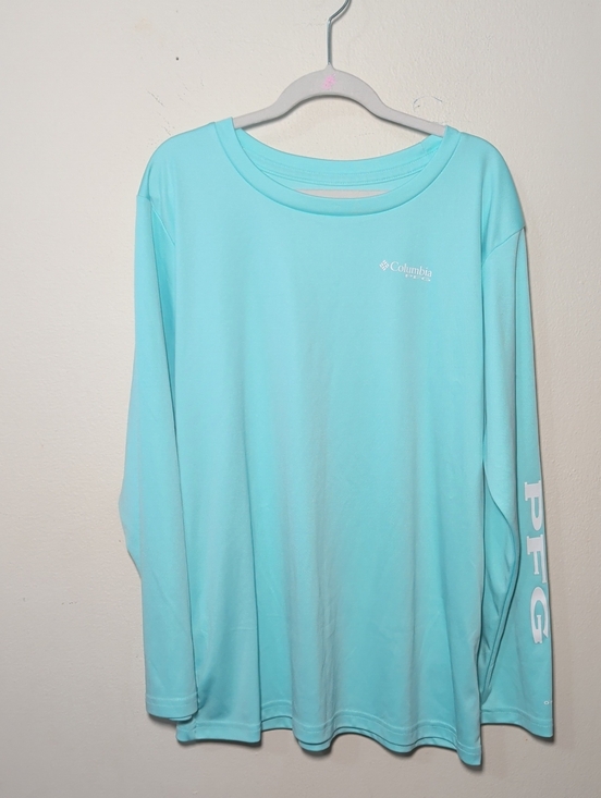 Columbia Other - Columbia Boys' PFG Terminal Tackle Long Sleeve Shirt Blue White Fishing Size XL